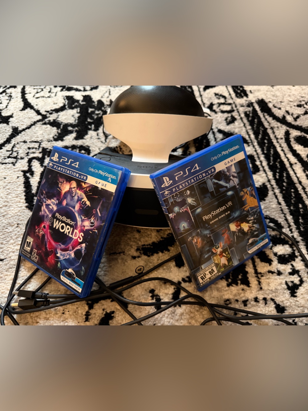 Sony PlayStation VR Accessories with Blue PS4 Game Cases